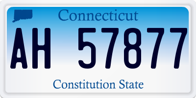 CT license plate AH57877