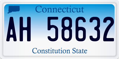 CT license plate AH58632