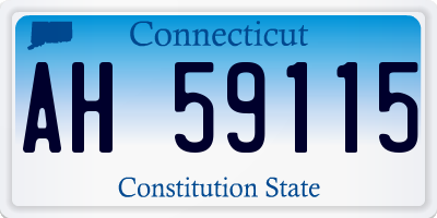 CT license plate AH59115