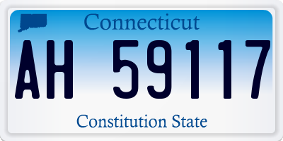 CT license plate AH59117