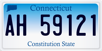 CT license plate AH59121