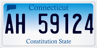 CT license plate AH59124