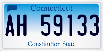CT license plate AH59133