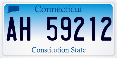 CT license plate AH59212
