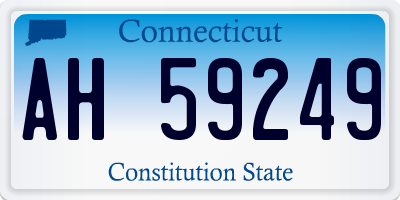 CT license plate AH59249
