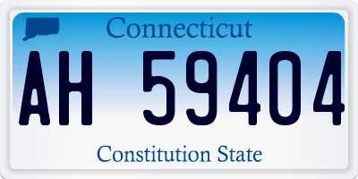 CT license plate AH59404
