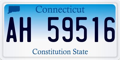 CT license plate AH59516