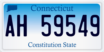 CT license plate AH59549