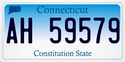 CT license plate AH59579