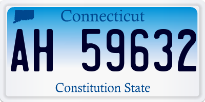 CT license plate AH59632