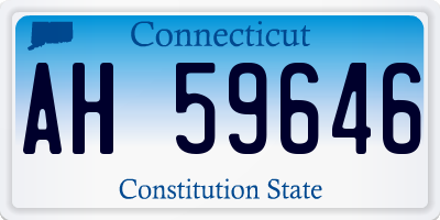 CT license plate AH59646