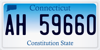 CT license plate AH59660