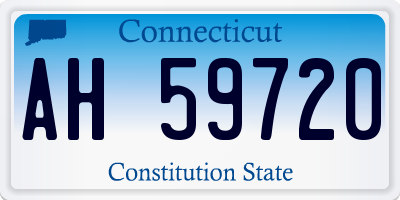 CT license plate AH59720