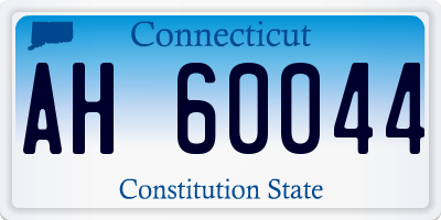 CT license plate AH60044