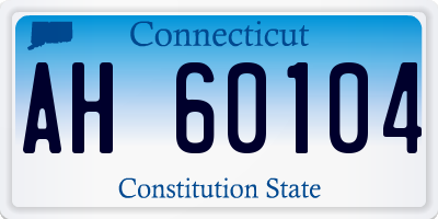CT license plate AH60104