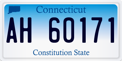 CT license plate AH60171