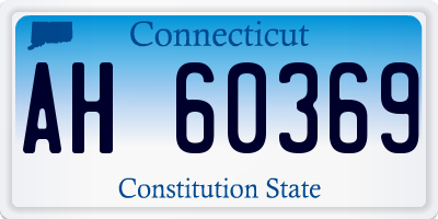 CT license plate AH60369