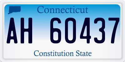 CT license plate AH60437