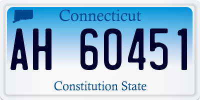 CT license plate AH60451