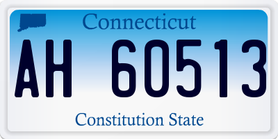 CT license plate AH60513