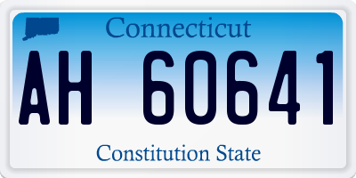 CT license plate AH60641