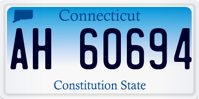 CT license plate AH60694