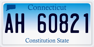 CT license plate AH60821