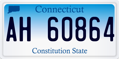 CT license plate AH60864