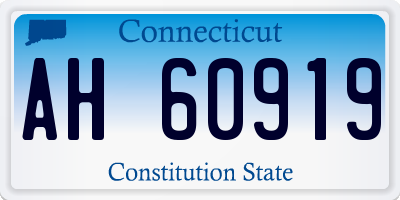 CT license plate AH60919