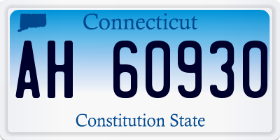 CT license plate AH60930