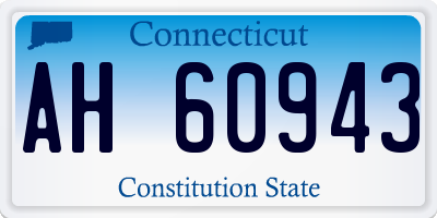 CT license plate AH60943