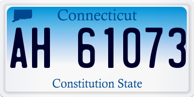 CT license plate AH61073