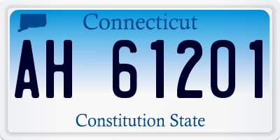 CT license plate AH61201