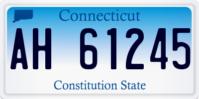 CT license plate AH61245