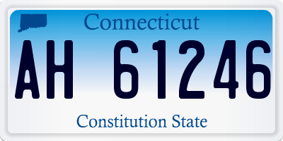 CT license plate AH61246