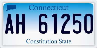 CT license plate AH61250