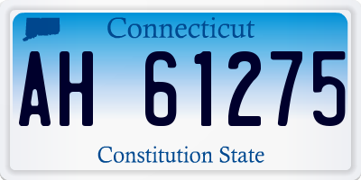 CT license plate AH61275