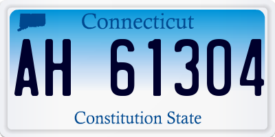 CT license plate AH61304