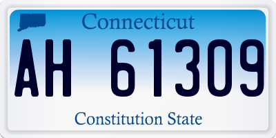 CT license plate AH61309