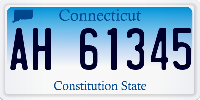 CT license plate AH61345