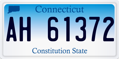 CT license plate AH61372