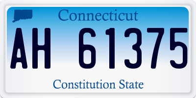 CT license plate AH61375