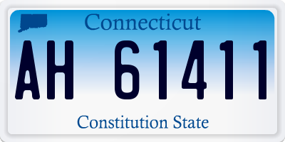 CT license plate AH61411