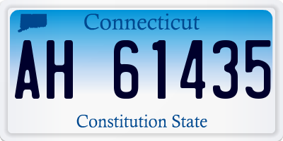 CT license plate AH61435
