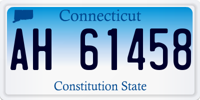 CT license plate AH61458