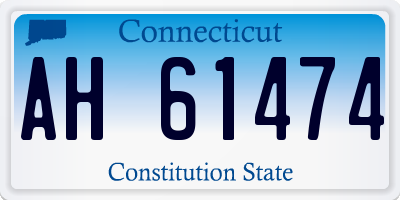 CT license plate AH61474