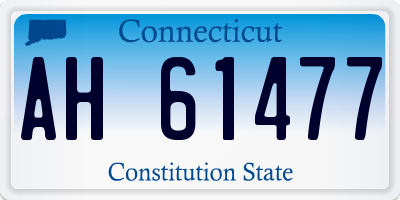 CT license plate AH61477