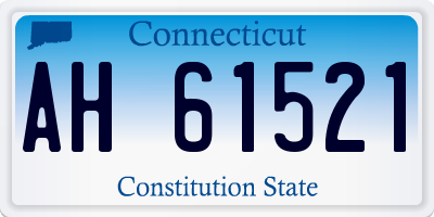 CT license plate AH61521