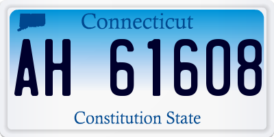 CT license plate AH61608