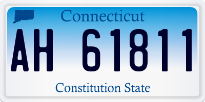 CT license plate AH61811